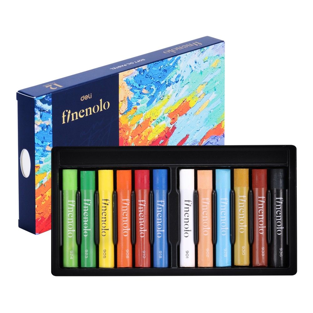 Маслени пастели Deli Finenolo EC212-12, 12 цвята