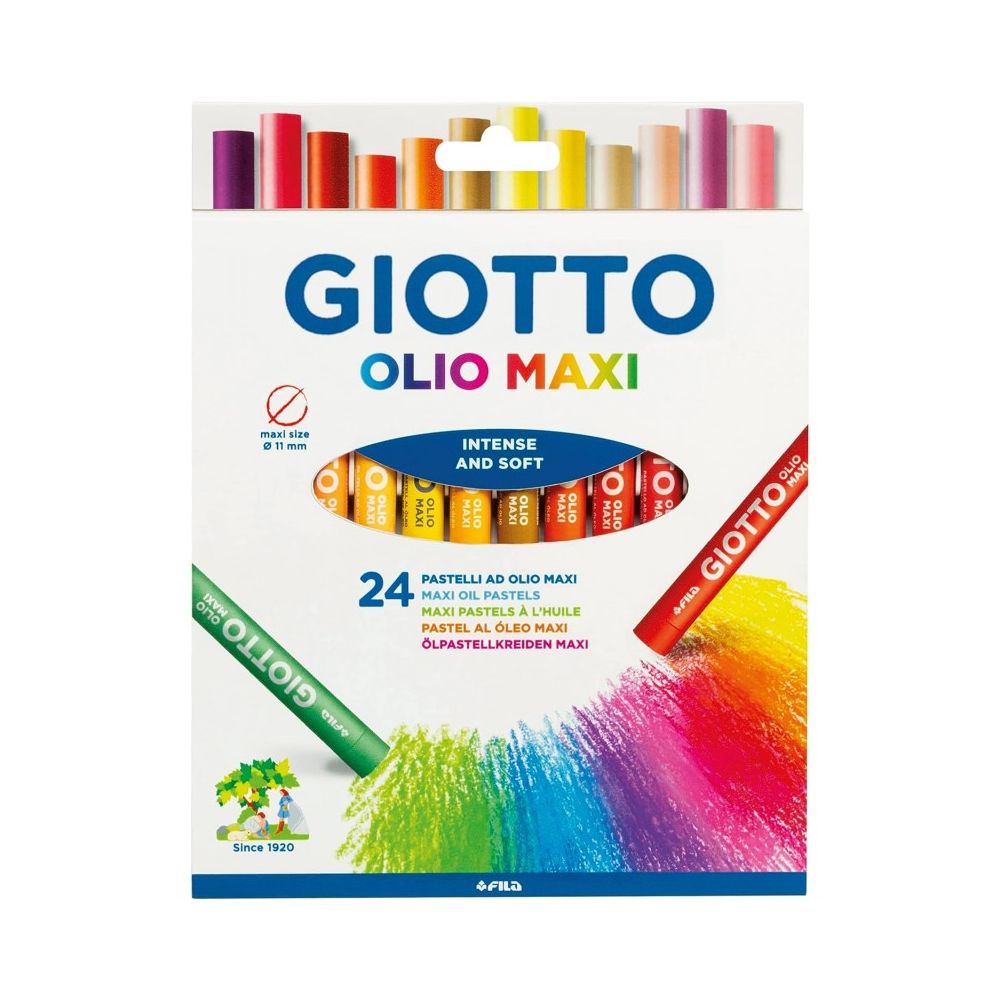 Маслени пастели GIOTTO OLIO MAXI, ф 11 мм, 70 мм, 24 цвята