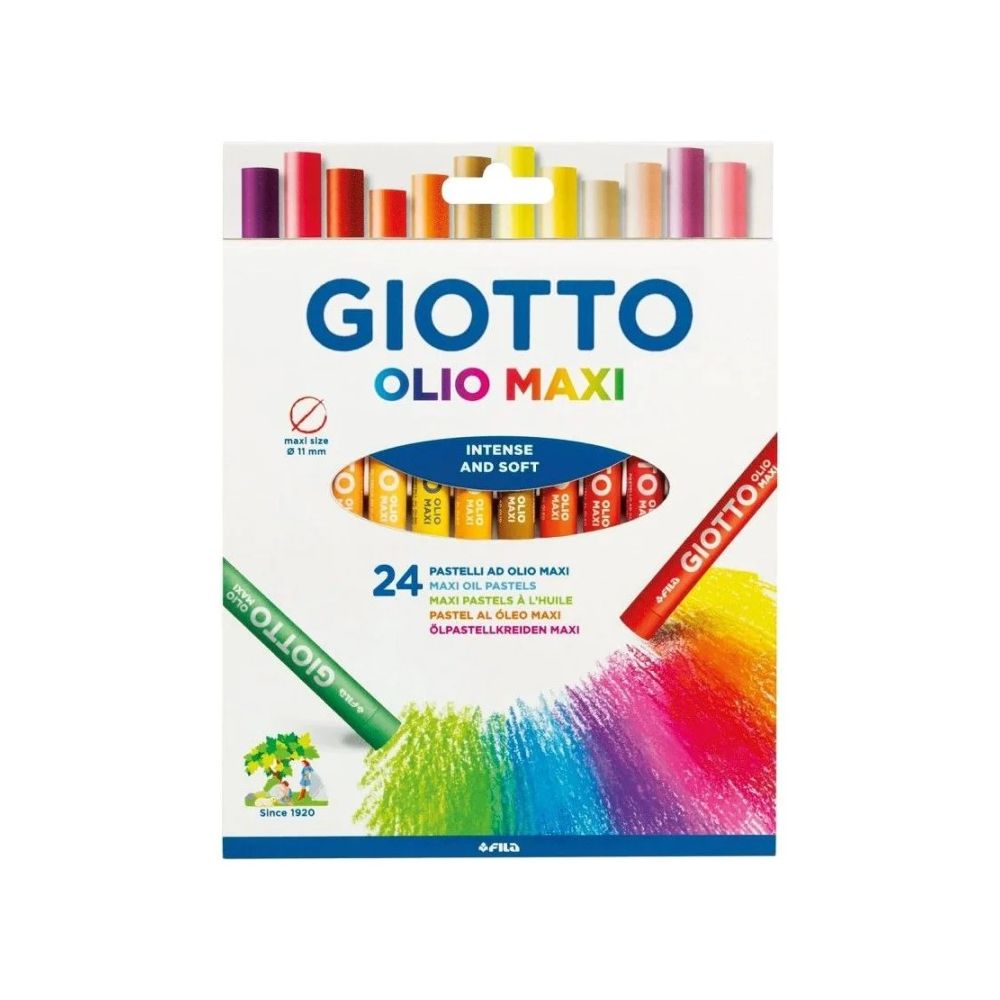 Маслени пастели GIOTTO OLIO MAXI, ф 11 мм, 70 мм, 24 цвята