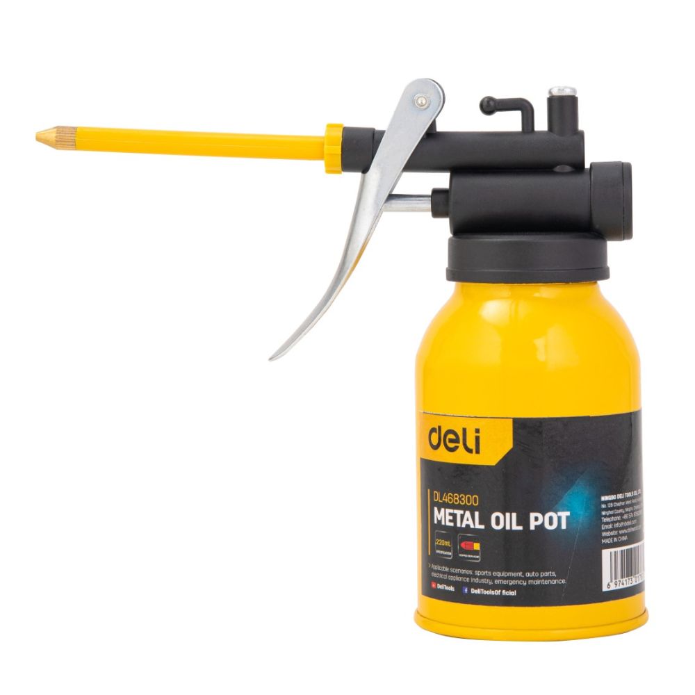 Масльонка Deli TOOLS EDL468300, метална, 220 мл