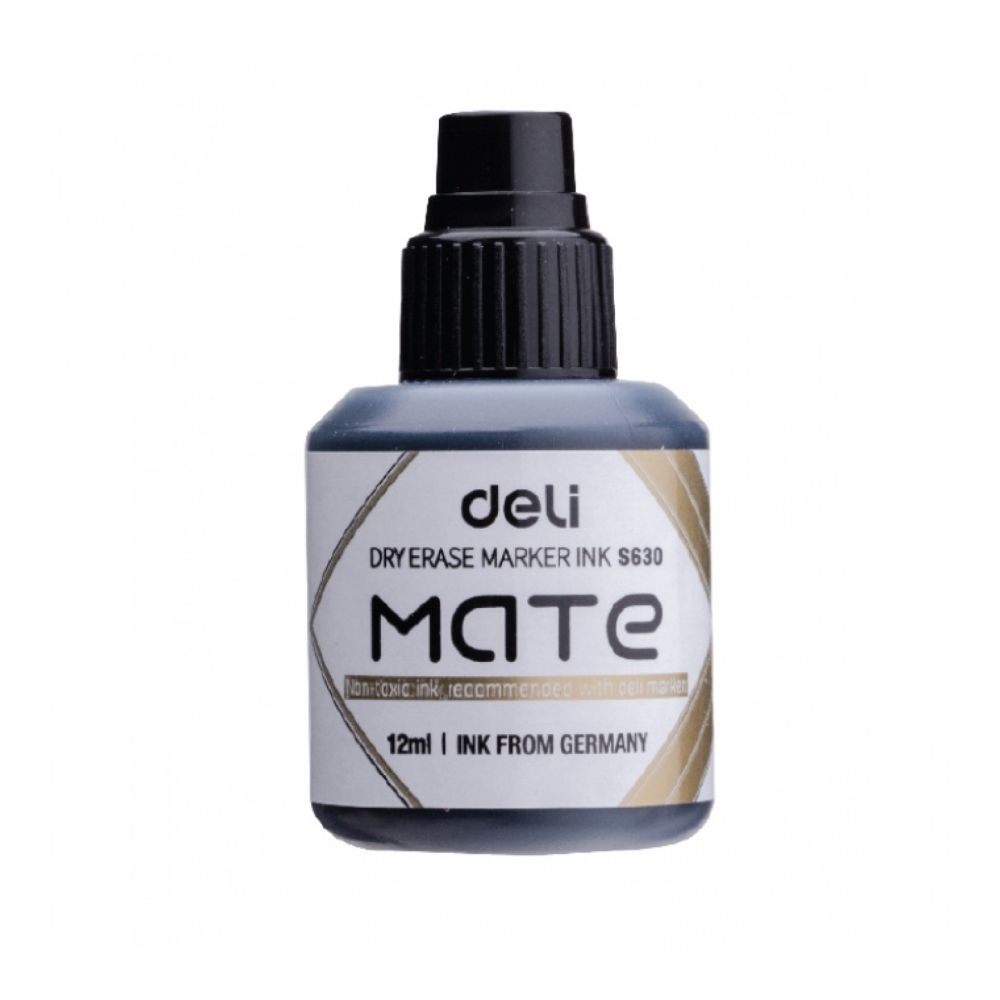 Мастило за маркер за бяла дъска Deli Mate S630, 12 мл, черно