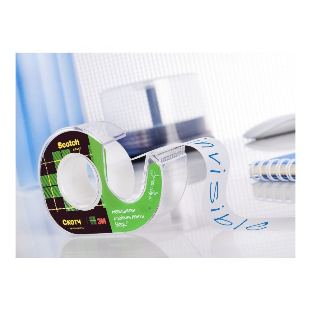 Матово тиксо Scotch Magic 8-1975, 19 мм х 7.5 м, с диспенсър