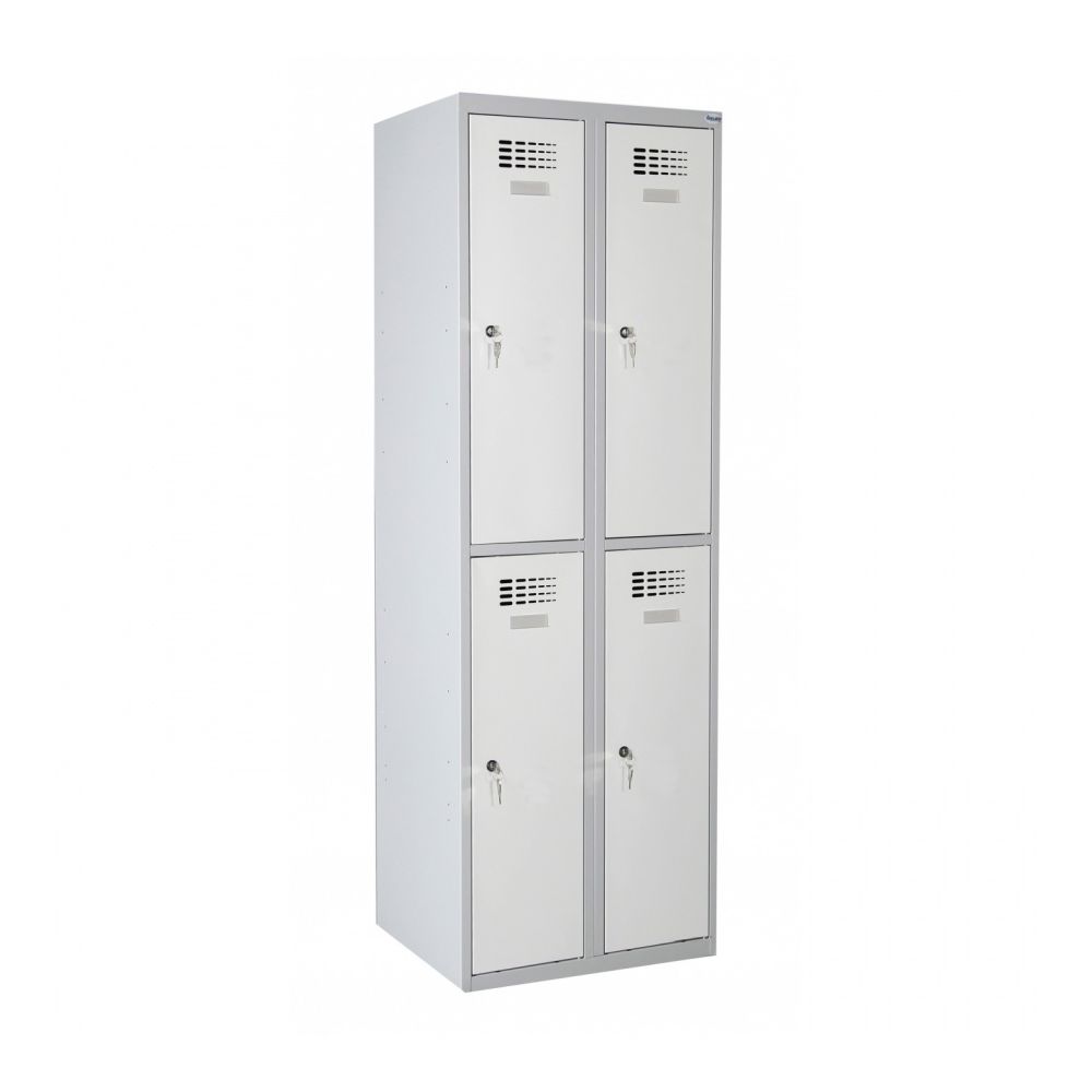 Метален гардероб Malow SUS 322W, двоен с 4 отделения, 1800х600х500 мм