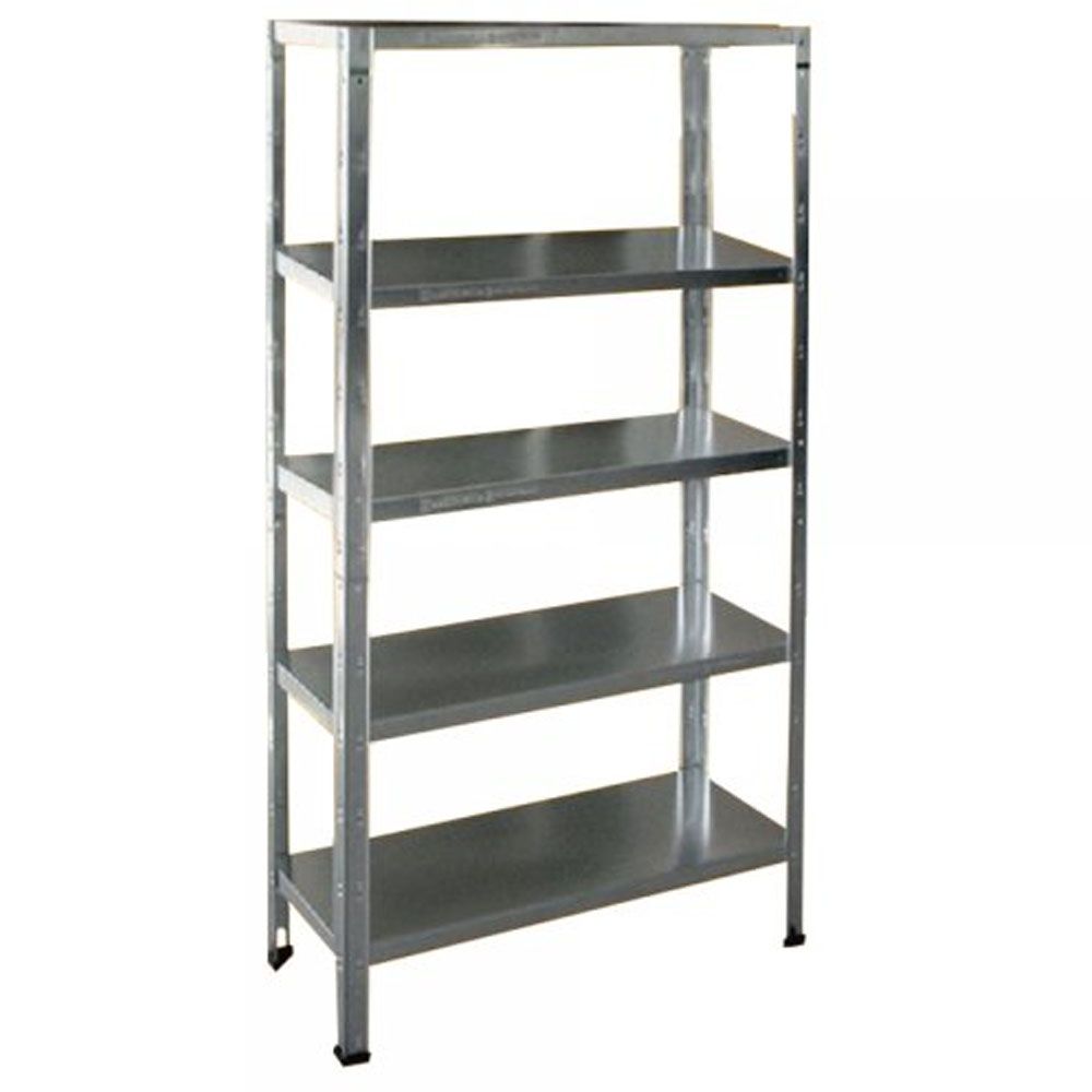 Метален стелаж Промет S1 , 1600x800x300 мм, 4 рафта, цвят цинк