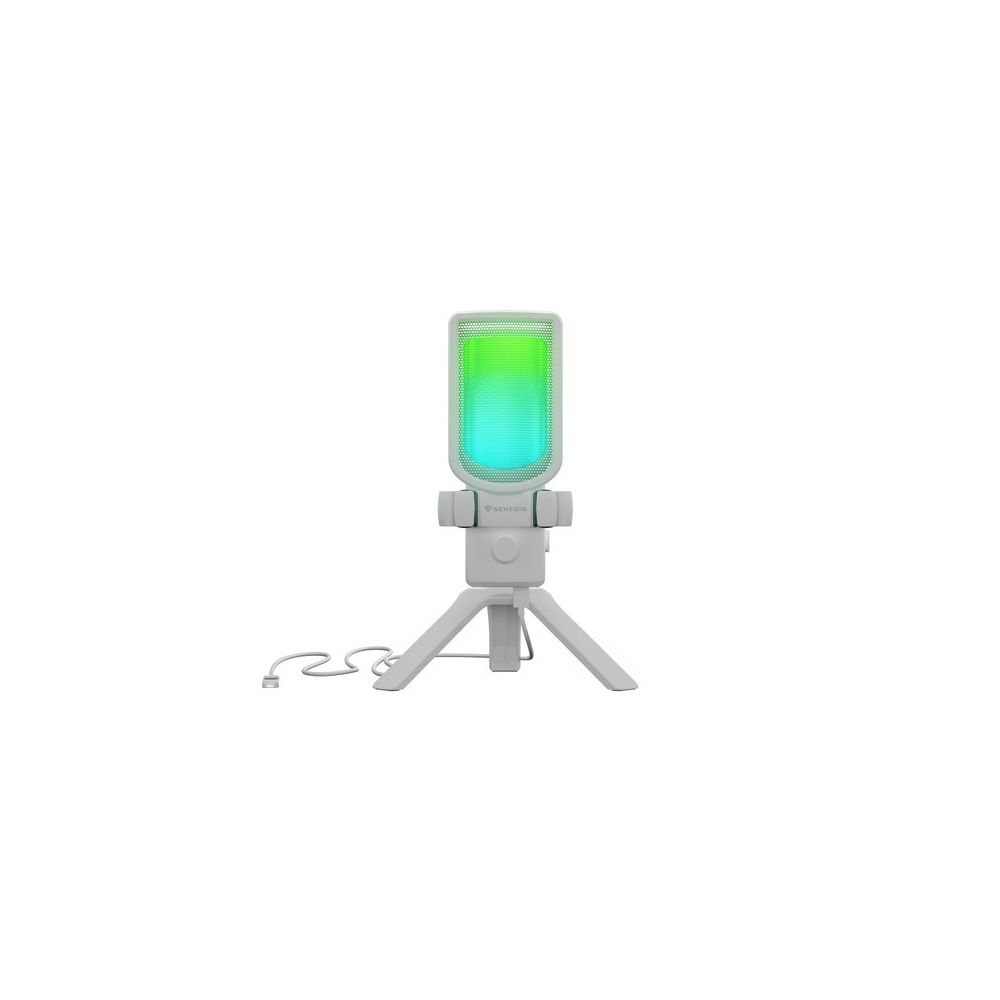 Микрофон Genesis Radium 250, за компютър USB-C, бял