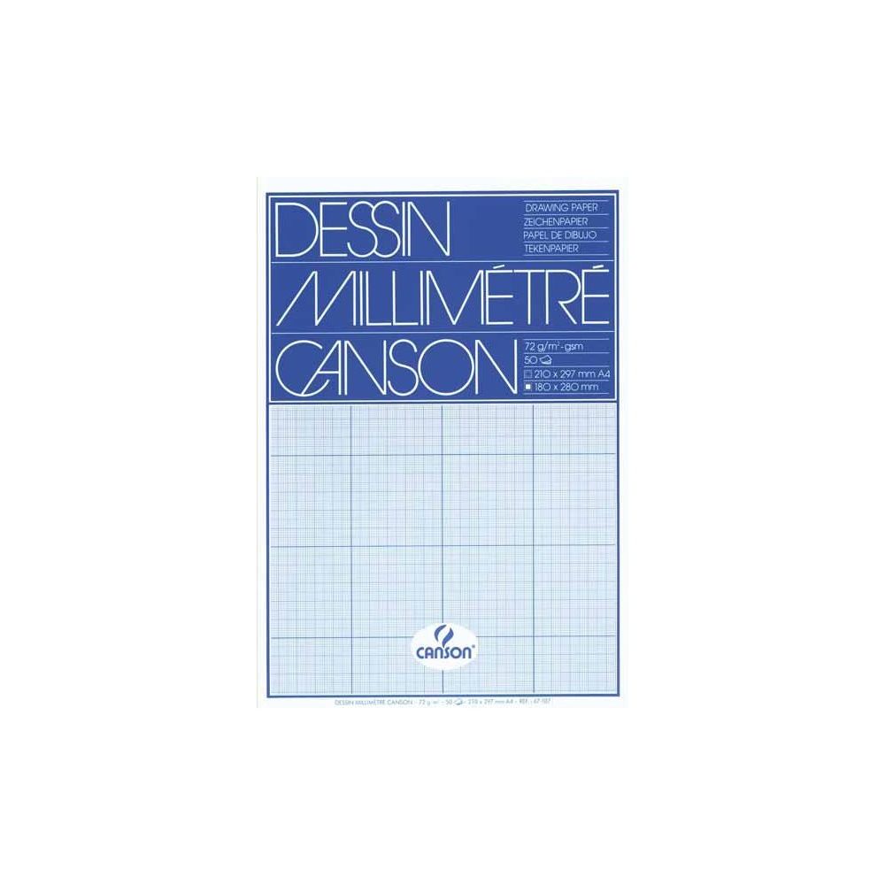 Милиметрова хартия Canson, A3, офсет 90 г, Buff print (бежова), блок 50 л.