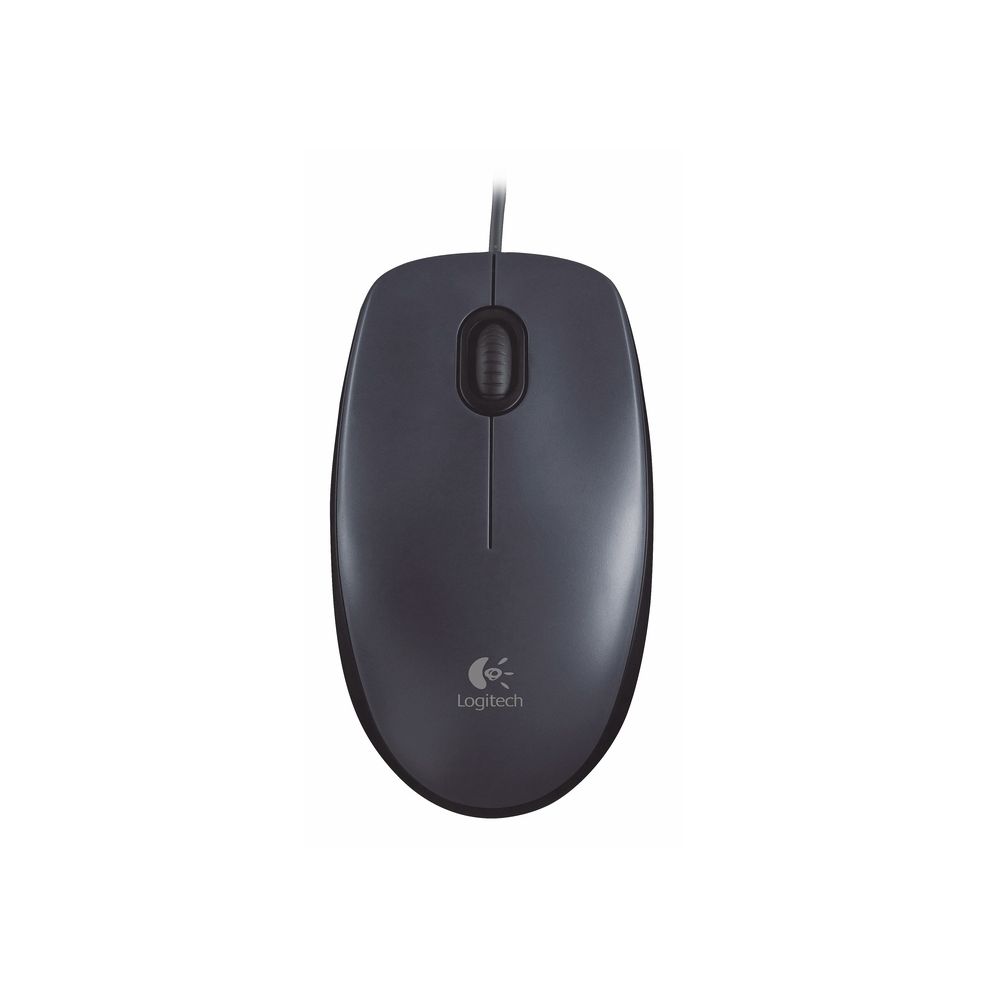 Мишка Logitech M90, USB, с кабел, 1000 dpi, 3 бутона, черна