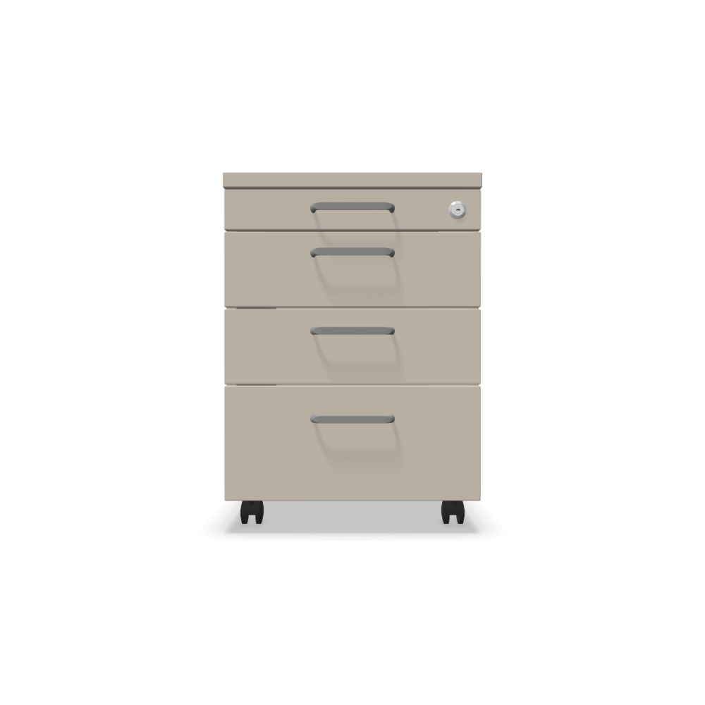 Мобилен контейнер с четири чекмеджета Easy Space 3D PD, 430х600х600мм, ПДЧ 18 мм, кашмир