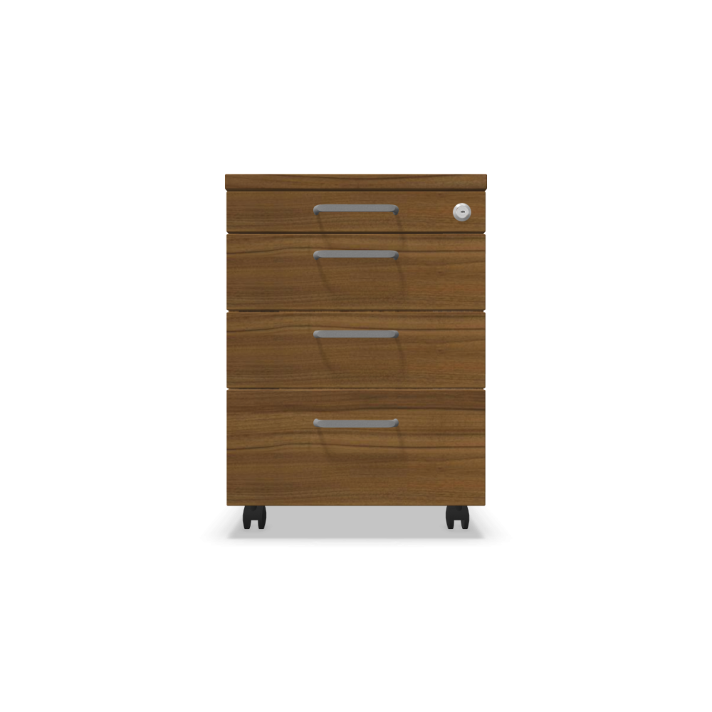 Мобилен контейнер с четири чекмеджета Easy Space 3D PD, 430х600х600мм, ПДЧ 18 мм, орех Дижон