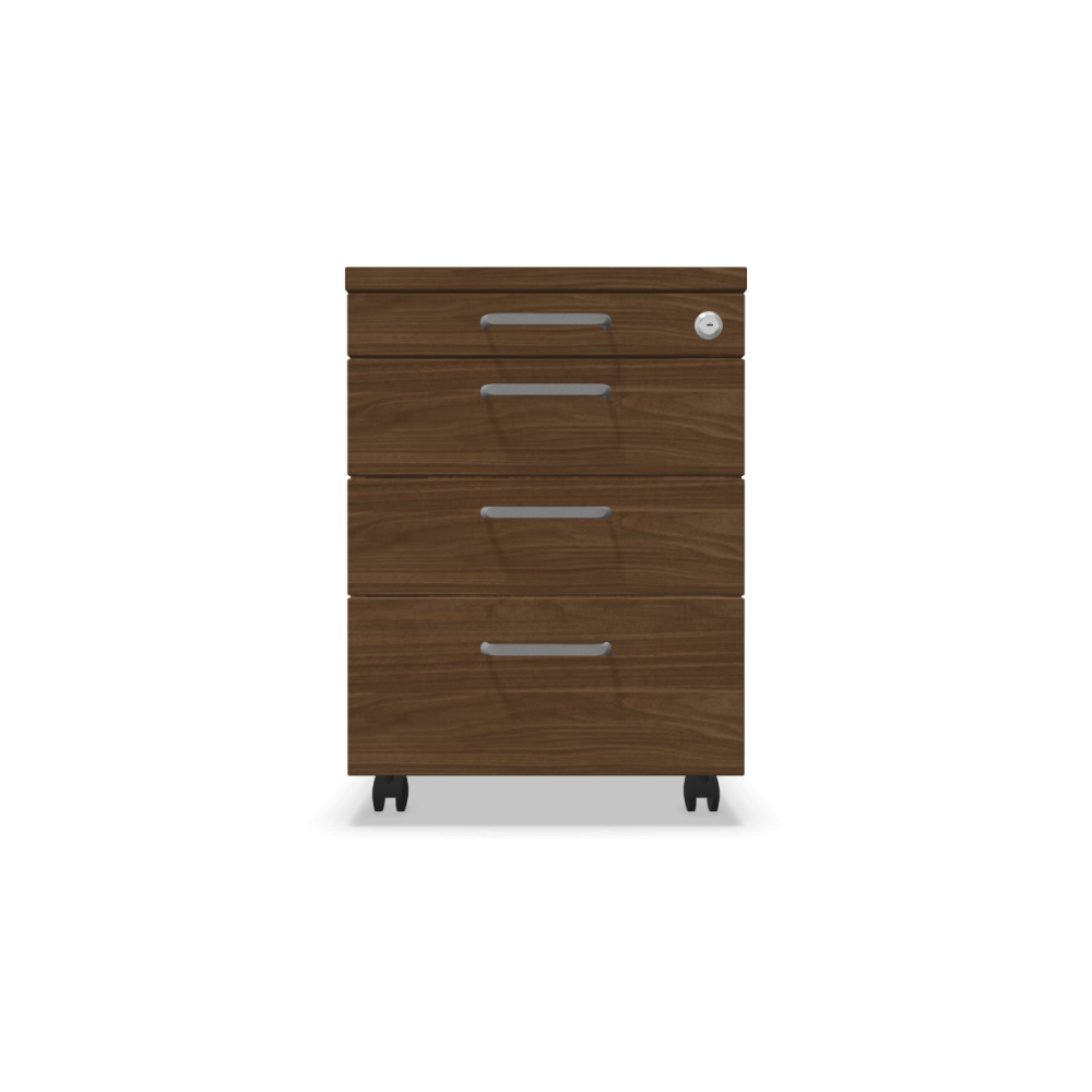 Мобилен контейнер с четири чекмеджета Easy Space 3D PD, 430х600х600мм, ПДЧ 18 мм, орех Линкълн