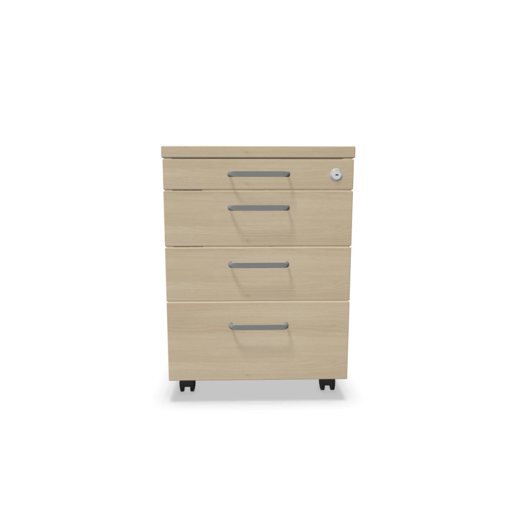 Мобилен контейнер с четири чекмеджета Easy Space 3D PD, 430х800х600мм, ПДЧ 18 мм, акация