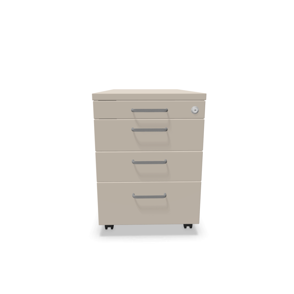 Мобилен контейнер с четири чекмеджета Easy Space 3D PD, 430х800х600мм, ПДЧ 18 мм, кашмир