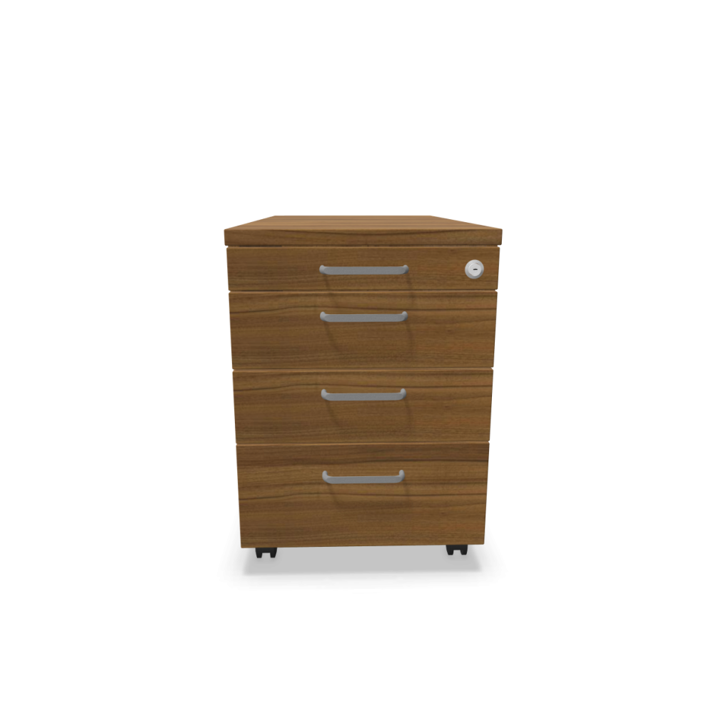 Мобилен контейнер с четири чекмеджета Easy Space 3D PD, 430х800х600мм, ПДЧ 18 мм, орех Дижон