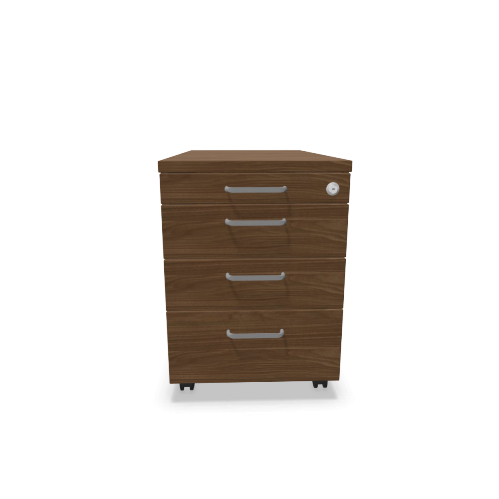 Мобилен контейнер с четири чекмеджета Easy Space 3D PD, 430х800х600мм, ПДЧ 18 мм, орех Линкълн