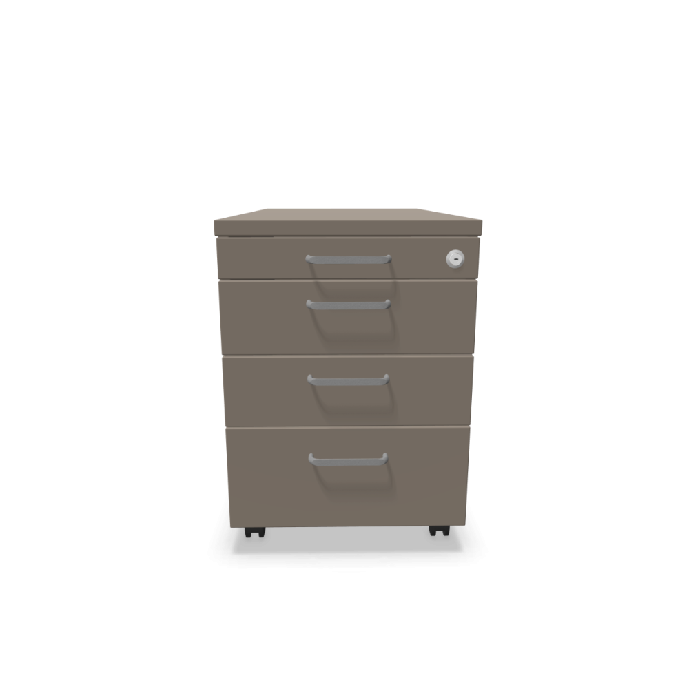 Мобилен контейнер с четири чекмеджета Easy Space 3D PD, 430х800х600мм, ПДЧ 18 мм, трюфел