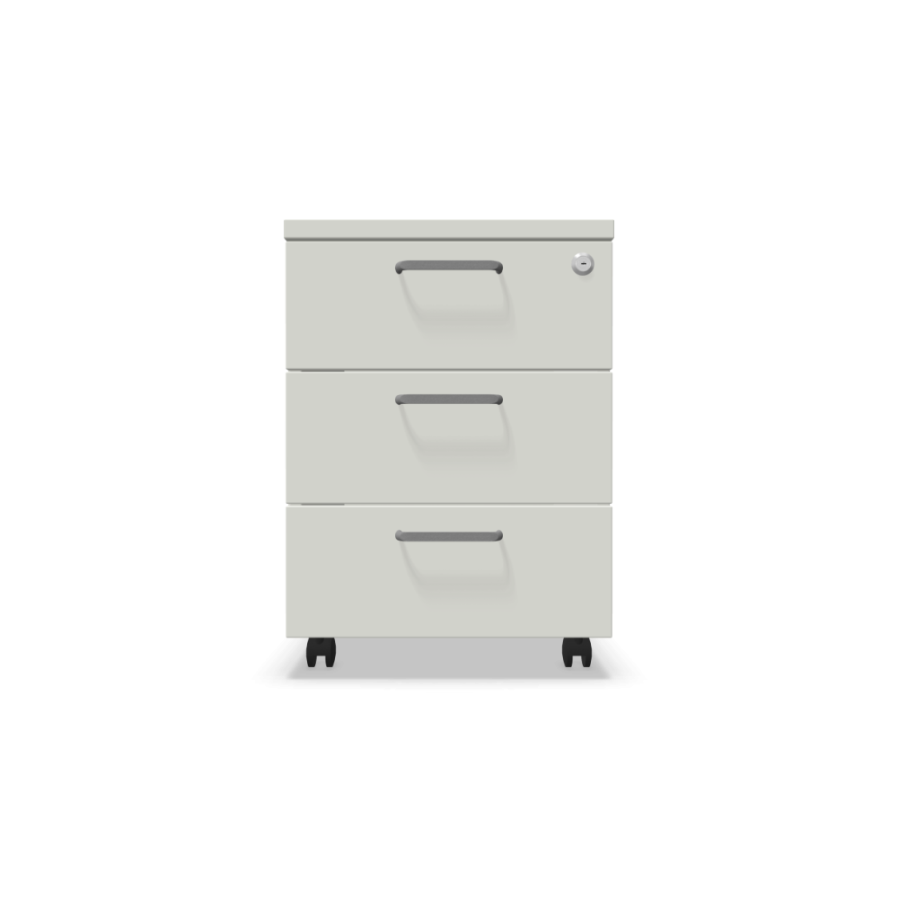 Мобилен контейнер с три чекмеджета Easy Space 3D, 430х480х600мм, ПДЧ 18 мм, бял