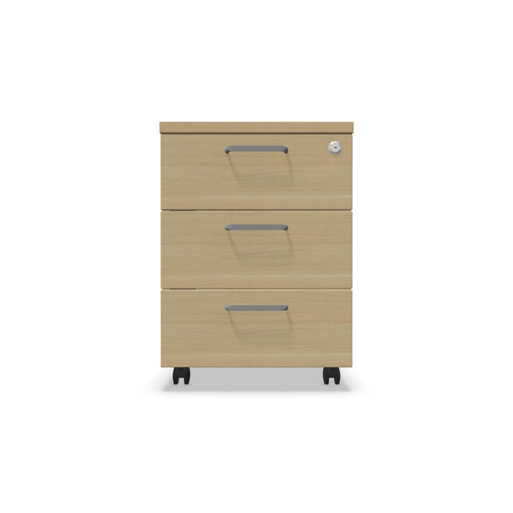 Мобилен контейнер с три чекмеджета Easy Space 3D, 430х480х600мм, ПДЧ 18 мм, дъб Кайзерберг