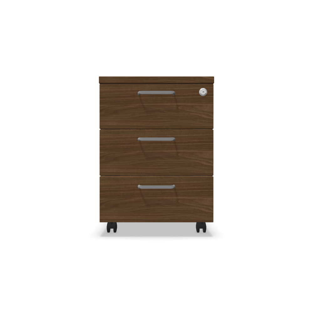 Мобилен контейнер с три чекмеджета Easy Space 3D, 430х480х600мм, ПДЧ 18 мм, орех Линкълн