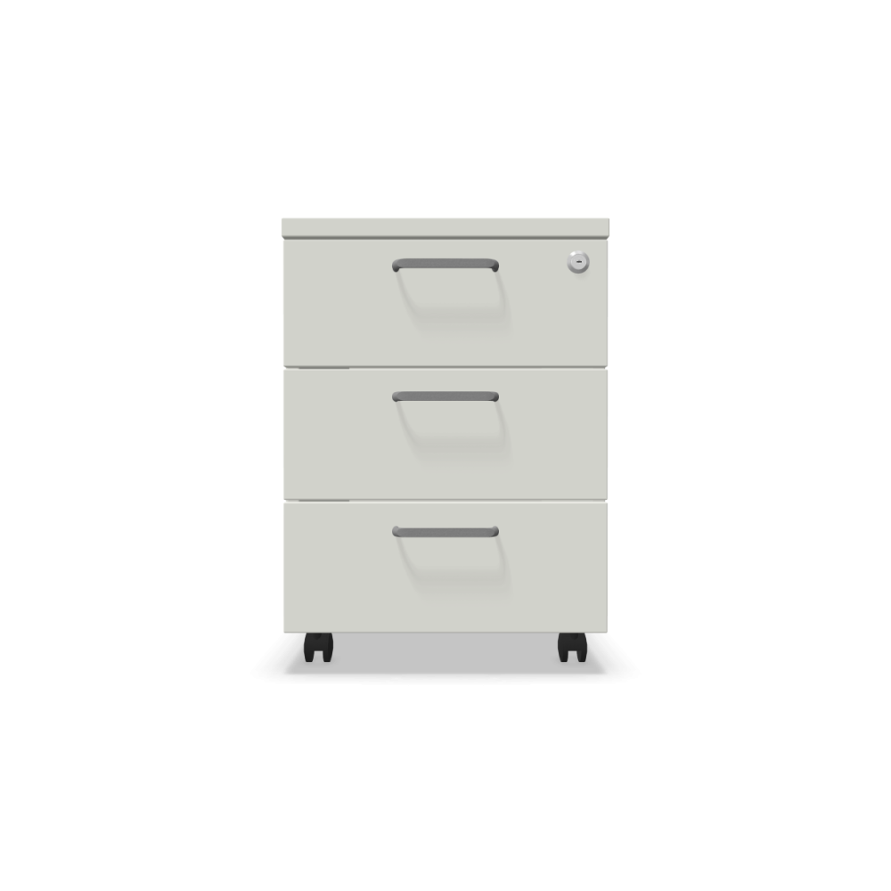 Мобилен контейнер с три чекмеджета Easy Space 3D, 430х600х600мм, ПДЧ 18 мм, бял