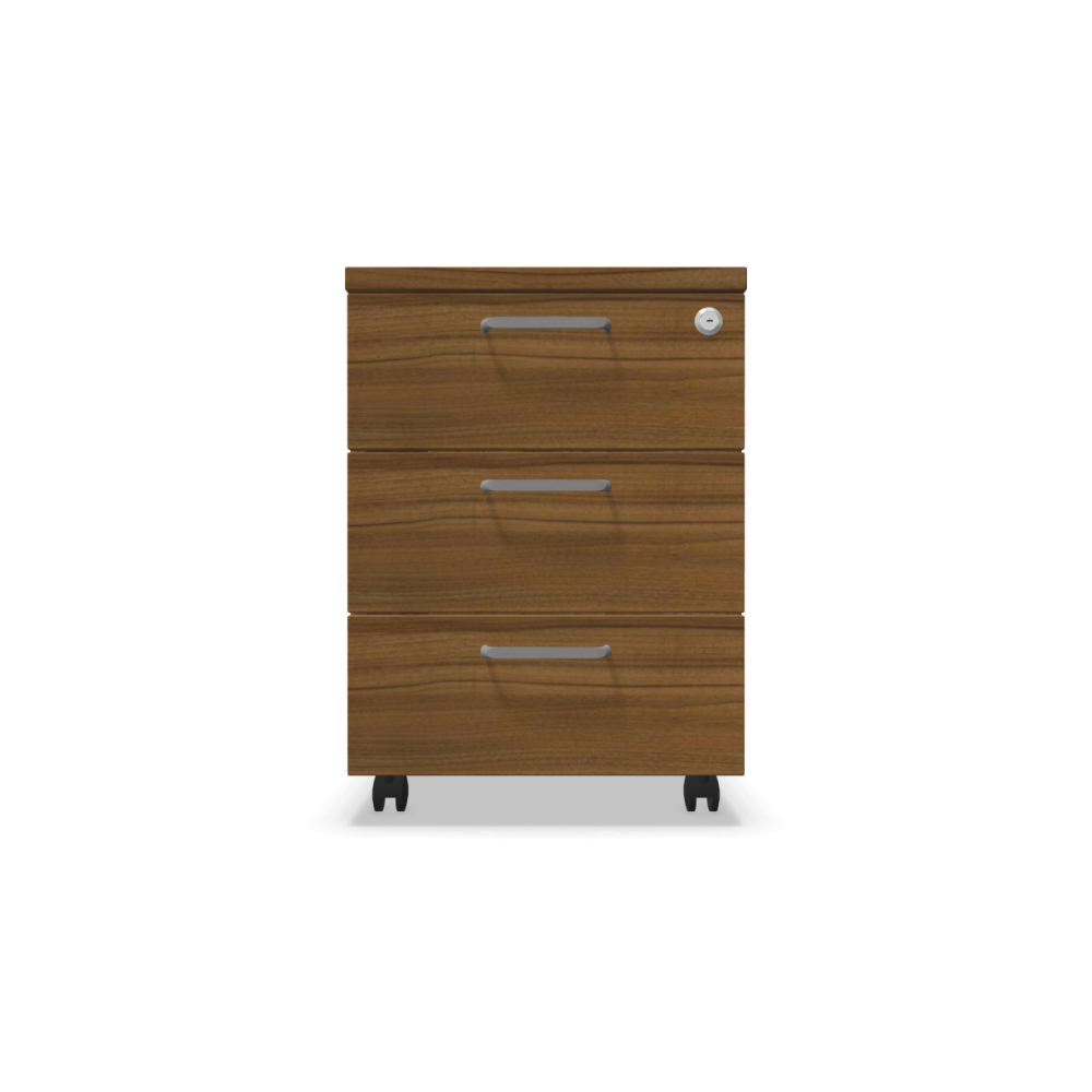 Мобилен контейнер с три чекмеджета Easy Space 3D, 430х600х600мм, ПДЧ 18 мм, орех Дижон