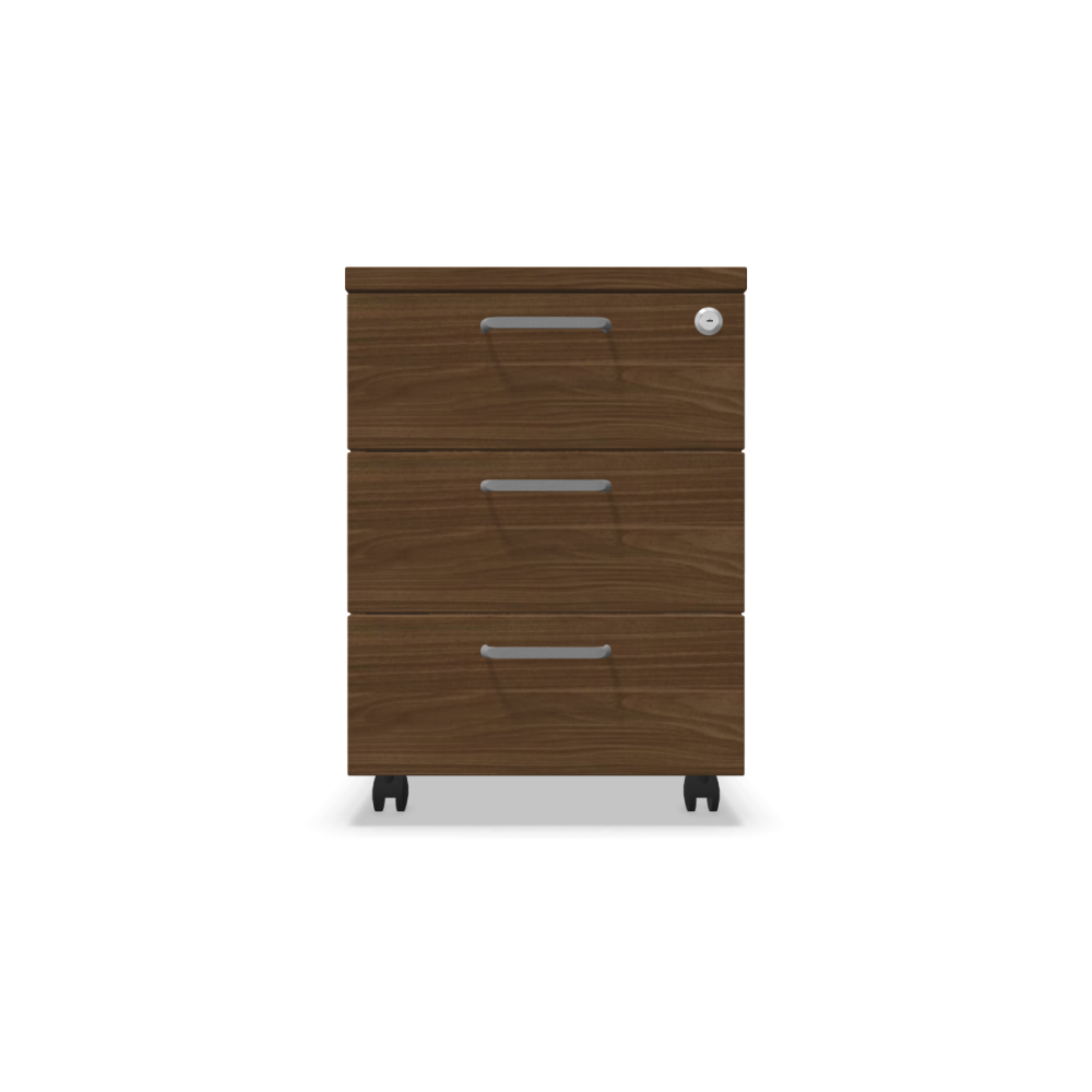 Мобилен контейнер с три чекмеджета Easy Space 3D, 430х600х600мм, ПДЧ 18 мм, орех Линкълн