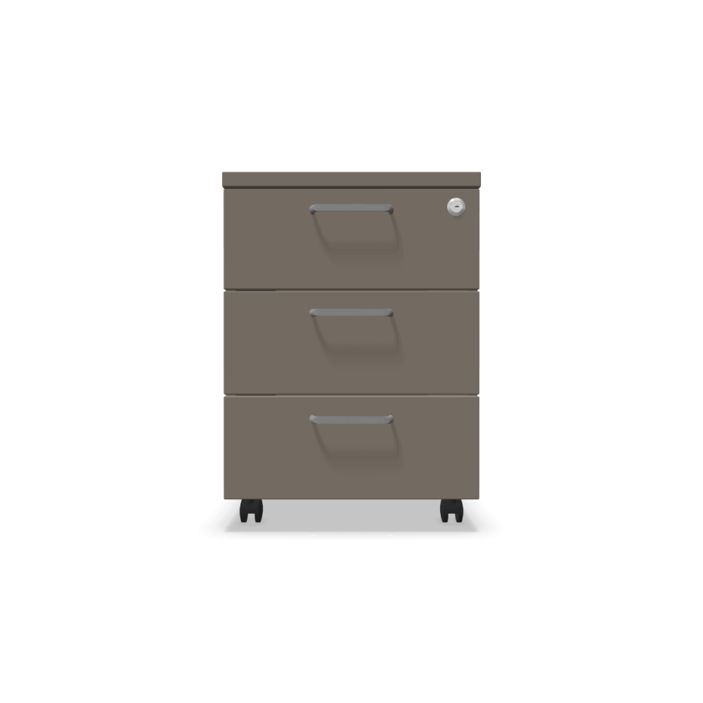 Мобилен контейнер с три чекмеджета Easy Space 3D, 430х600х600мм, ПДЧ 18 мм, трюфел