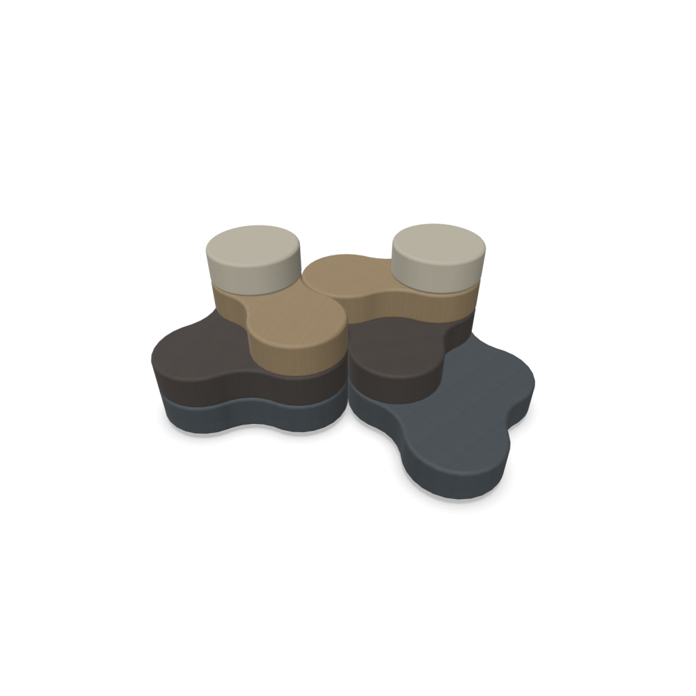 Модулна система Tapa N4-1&N4-2, 8 елемента, 1611х1094х620 мм, Silvertex(3)SX4002/4024/0009/0001 