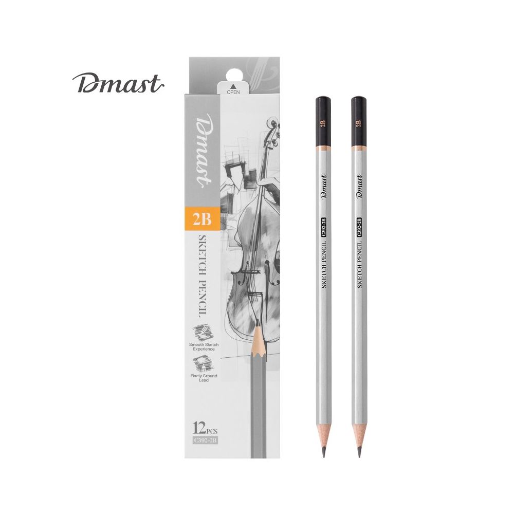 Молив без гума Deli Dmast EC392-2B, шестоъгълно тяло, 2B