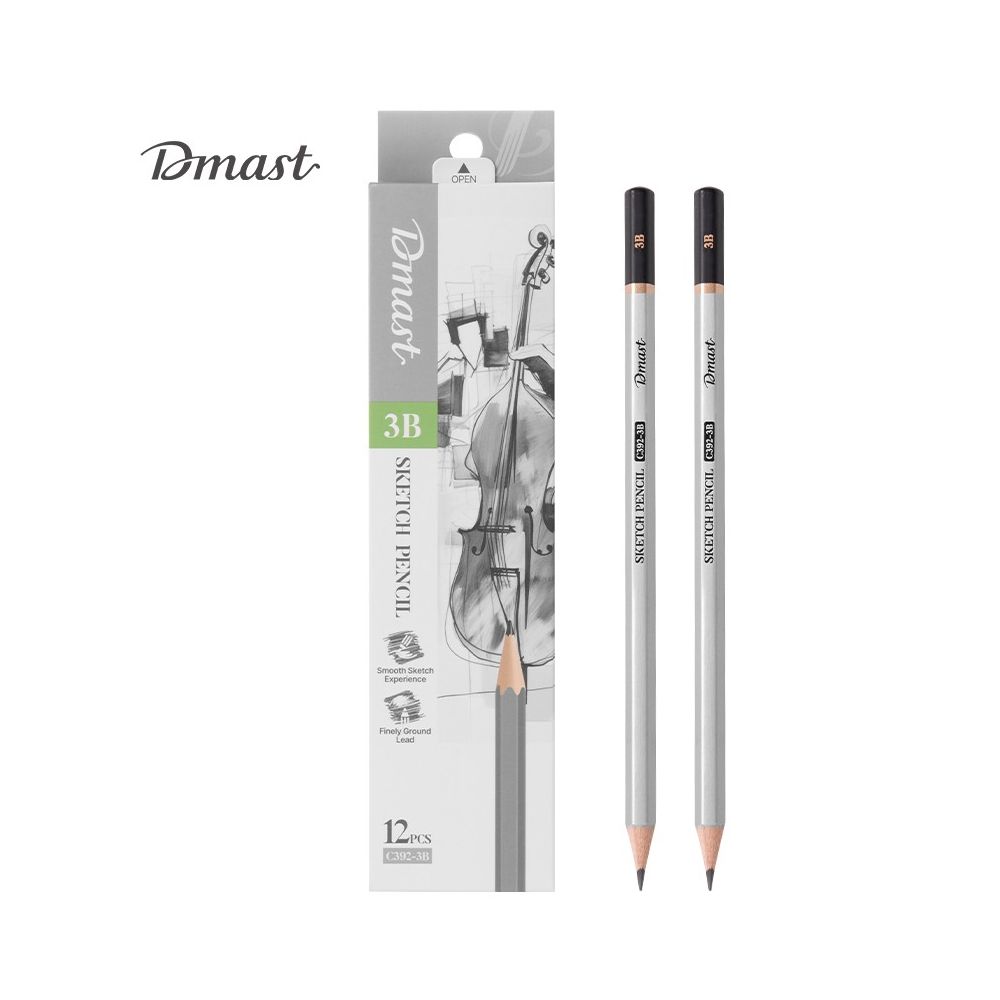 Молив без гума Deli Dmast EC392-3B, шестоъгълно тяло, 3B