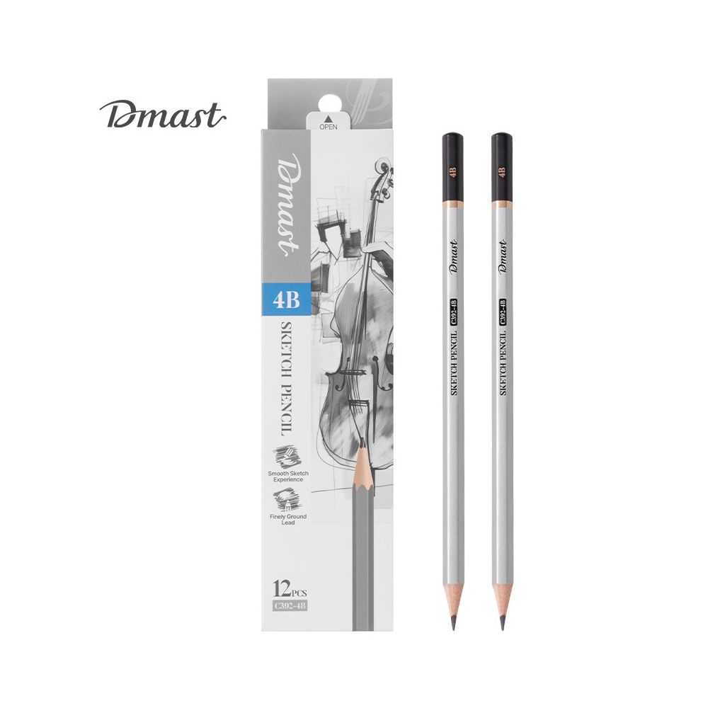 Молив без гума Deli Dmast EC392-4B, шестоъгълно тяло, 4B