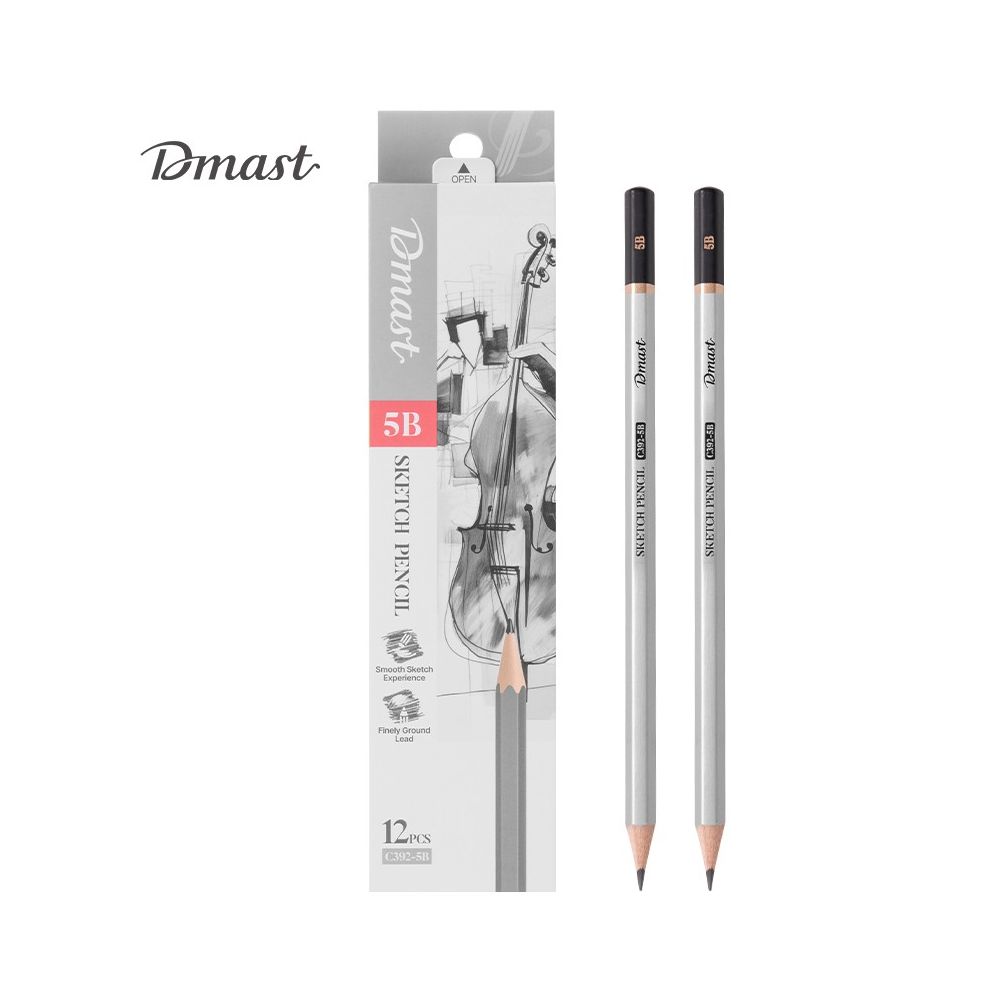 Молив без гума Deli Dmast EC392-5B, шестоъгълно тяло, 5B