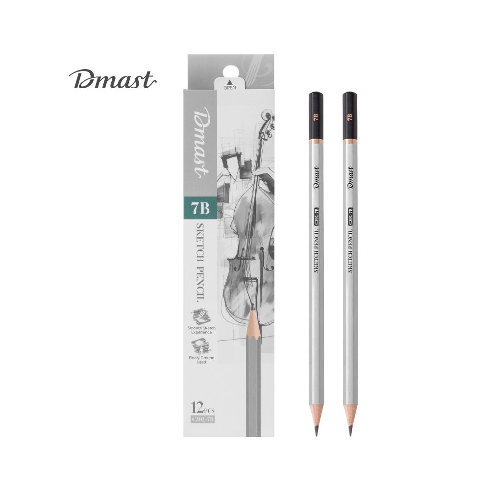 Молив без гума Deli Dmast EC392-7B, шестоъгълно тяло, 7B