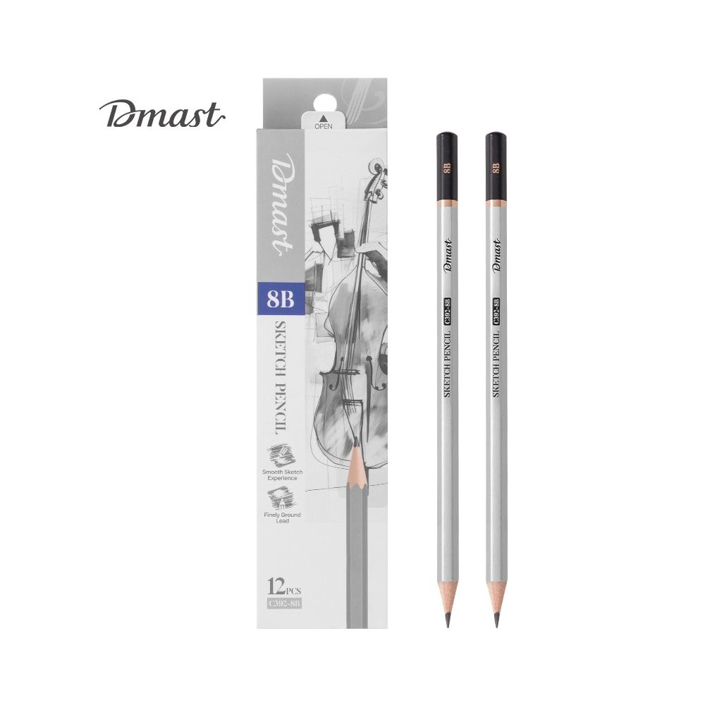 Молив без гума Deli Dmast EC392-8B, шестоъгълно тяло, 8B