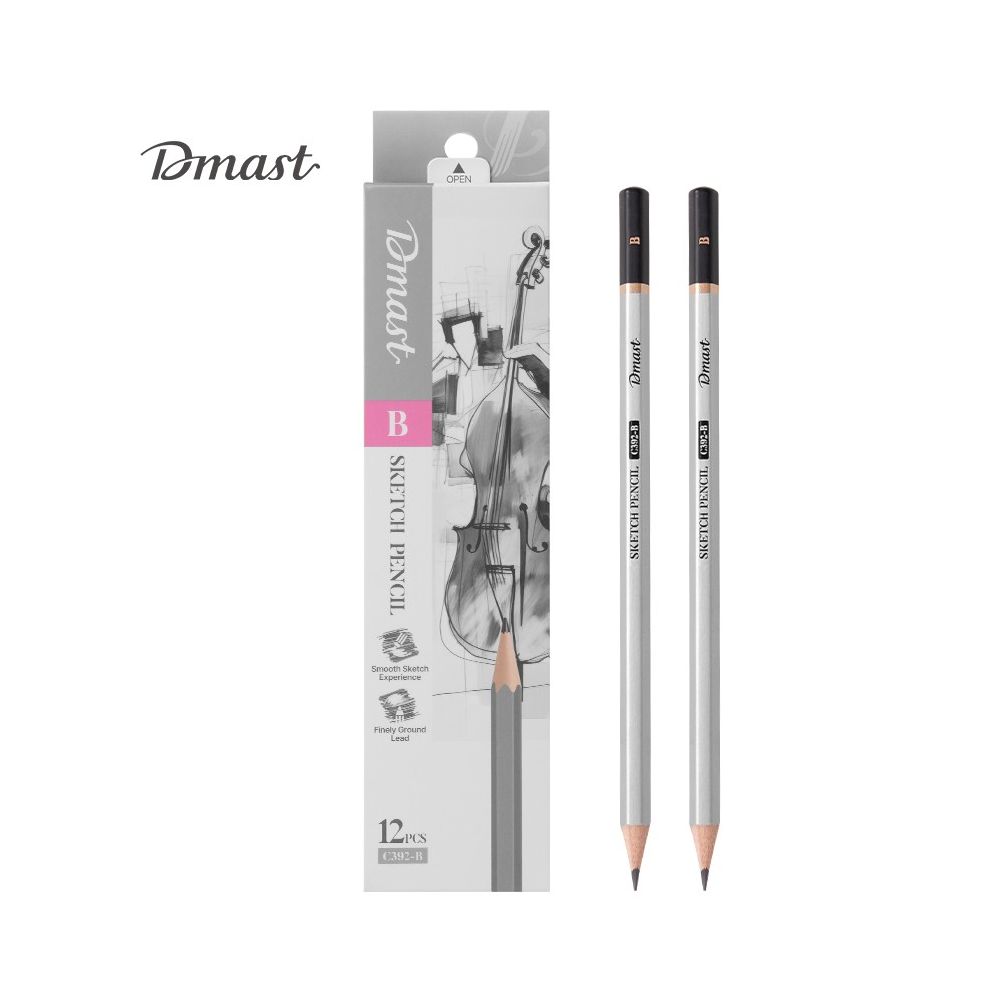 Молив без гума Deli Dmast EC392-B, шестоъгълно тяло, B