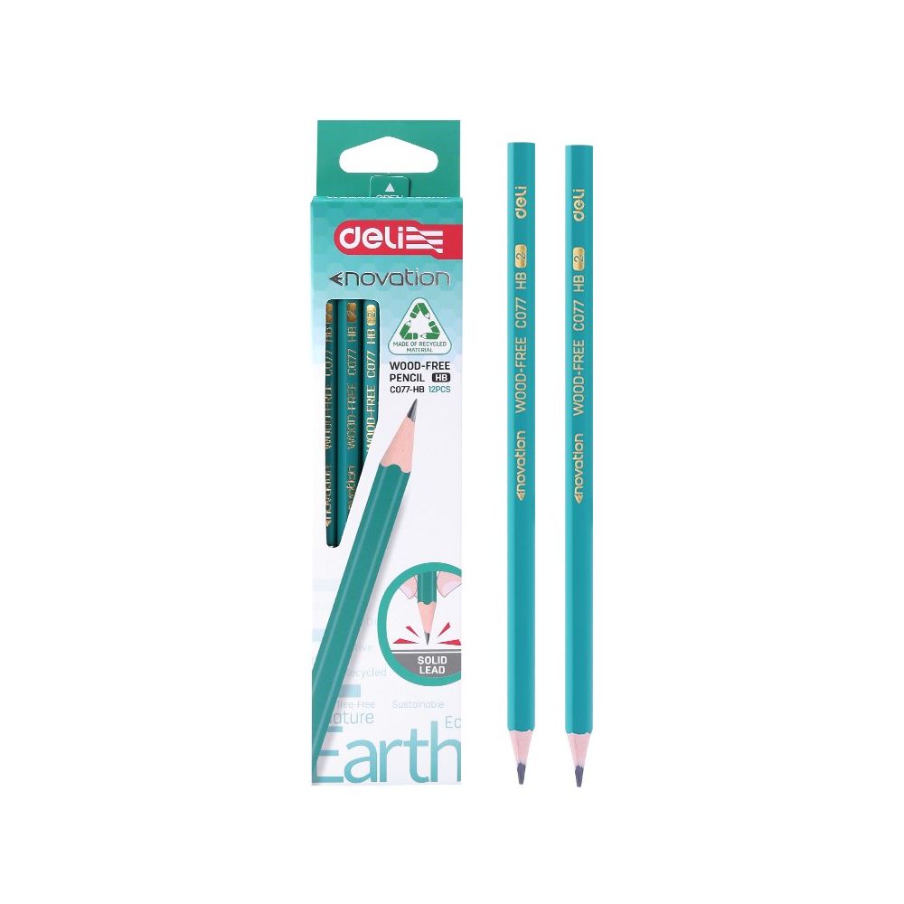 Молив Deli Enovation EC077-HB, шестоъгълно тяло, HB