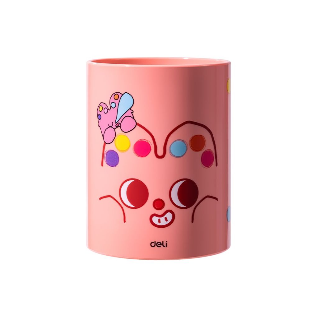 Моливник Deli Pupubaby, EZ450, PS, 104х79х79 мм, розов