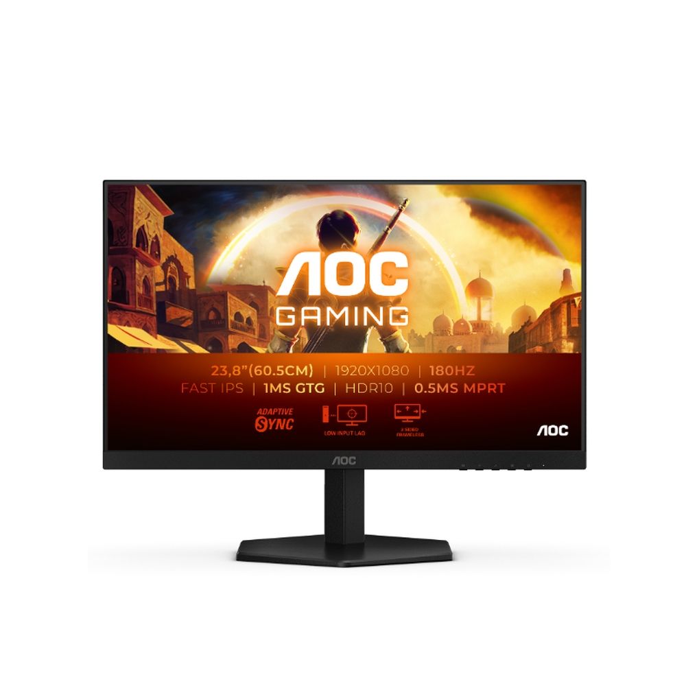 Монитор AOC 24G42E, 23.8", IPS, 1ms, Flat, WLED, 1920x1080, Anti-Glare, HDMI, DisplayPort, черен