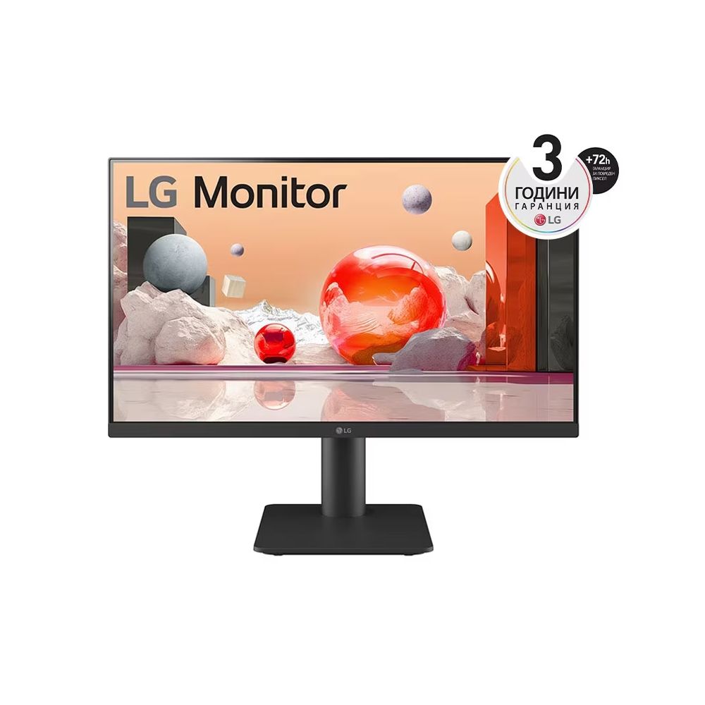 Монитор LG 24MS550-B, 23.8", IPS, 5ms, Flat, LED, FHD, 1920x1080, Anti-Glare, 2xHDMI, черен