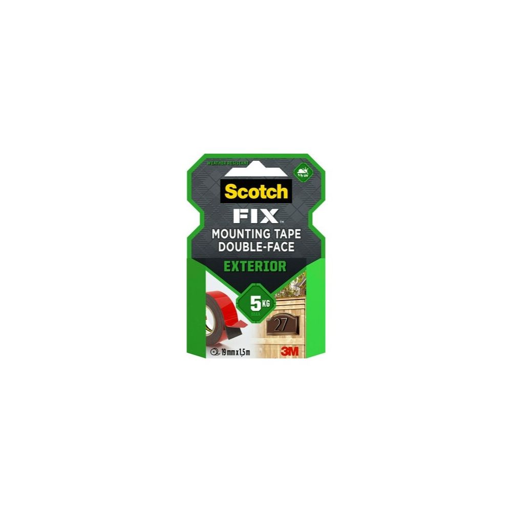 Монтажна лента Scotch-FIX™, за външно приложение, до 5 кг, 19 мм x 1.5 м