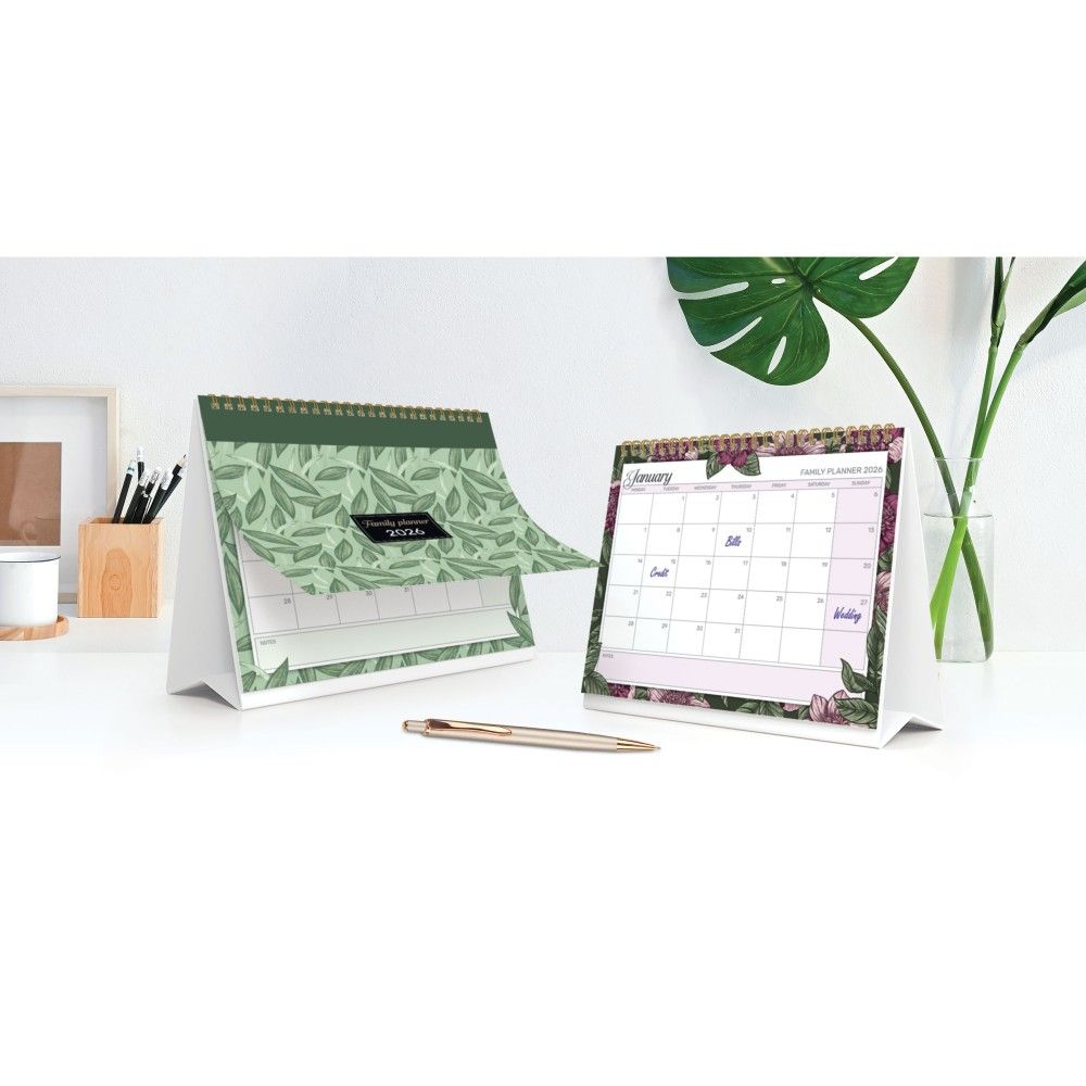 Настолен месечен планер със спирала LASTVA Family, 240x190 мм, 13 л.