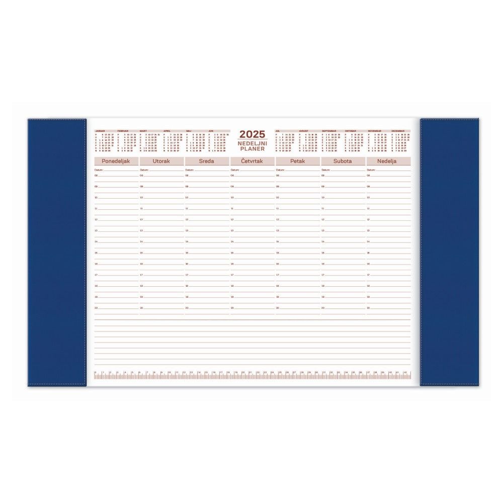 Настолен седмичен планер Lastva Business Desk Map, A2, 40 листа, офсет 70г, английски език