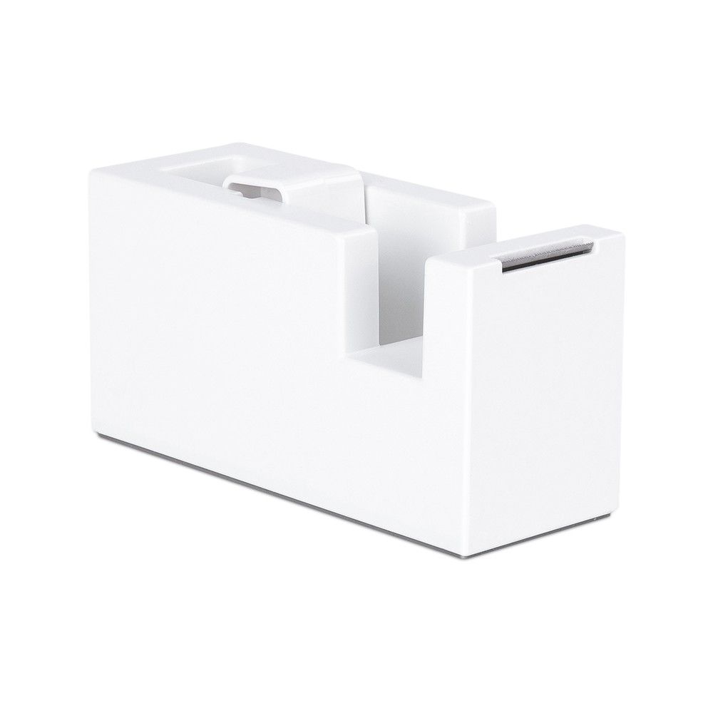 Настолен тиксодържач NuSign ENS121, 114x45x59 мм, за ленти до 19 мм х 33 м, бял