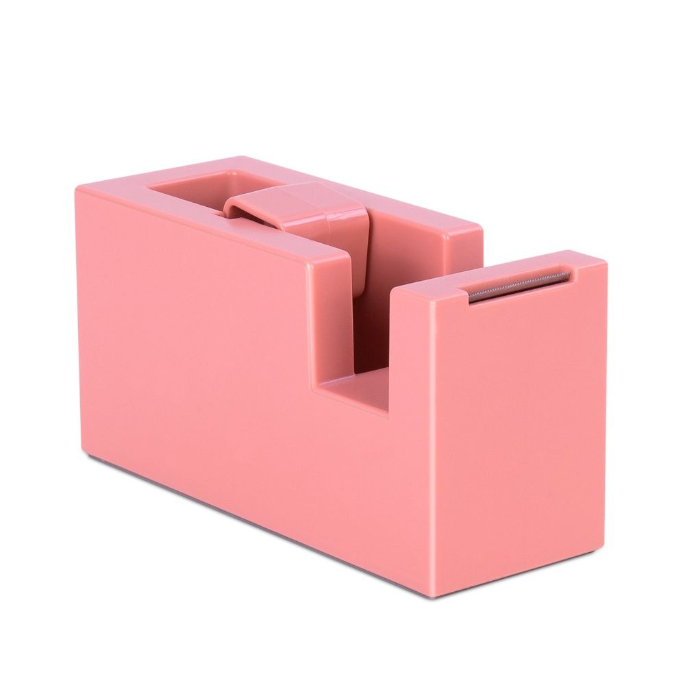 Настолен тиксодържач NuSign ENS121, 114x45x59 мм, за ленти до 19 мм х 33 м, розов