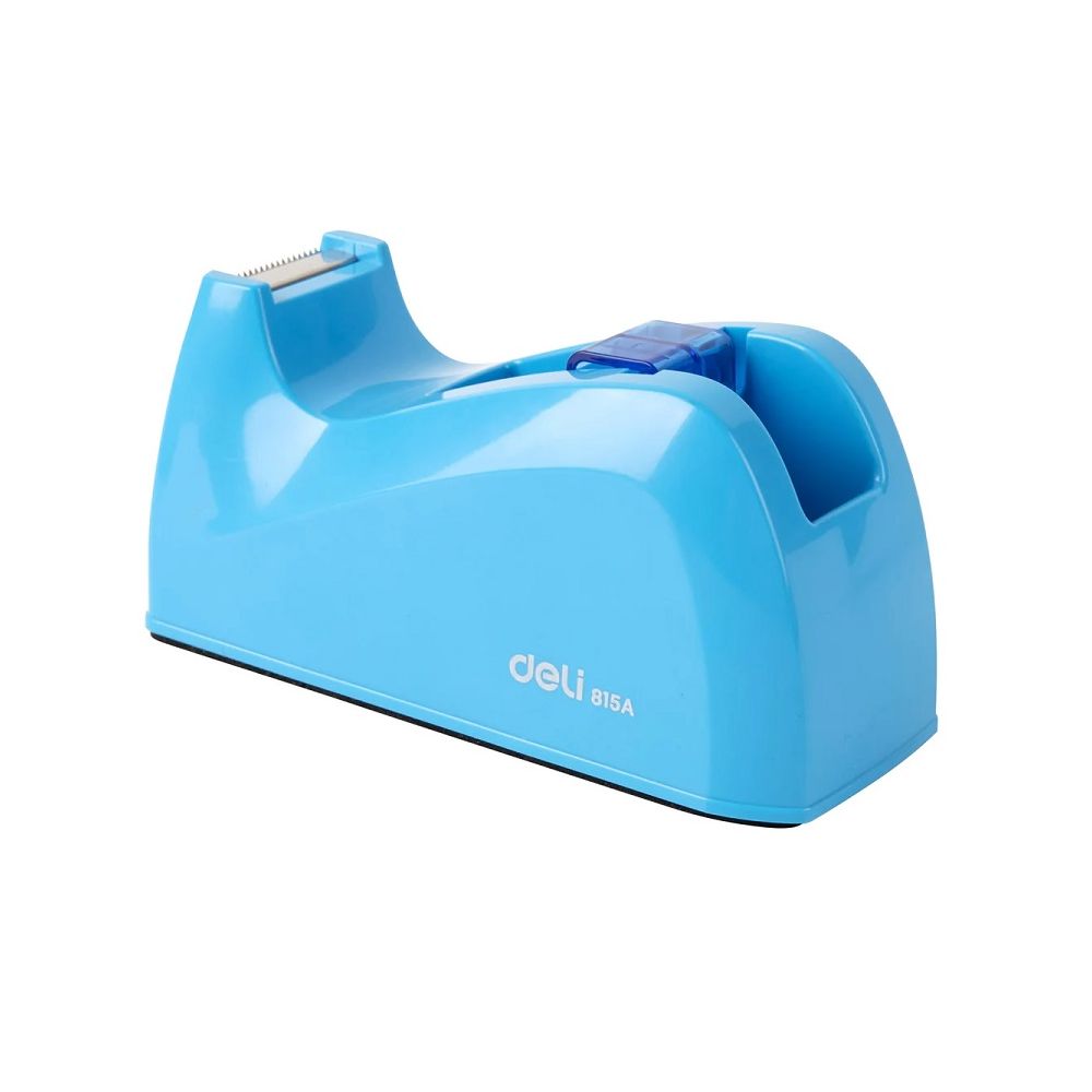 Настолен тиксодържач Deli Rio E814A, 120x57x60 мм, за ленти до 19 мм х 33 м, син
