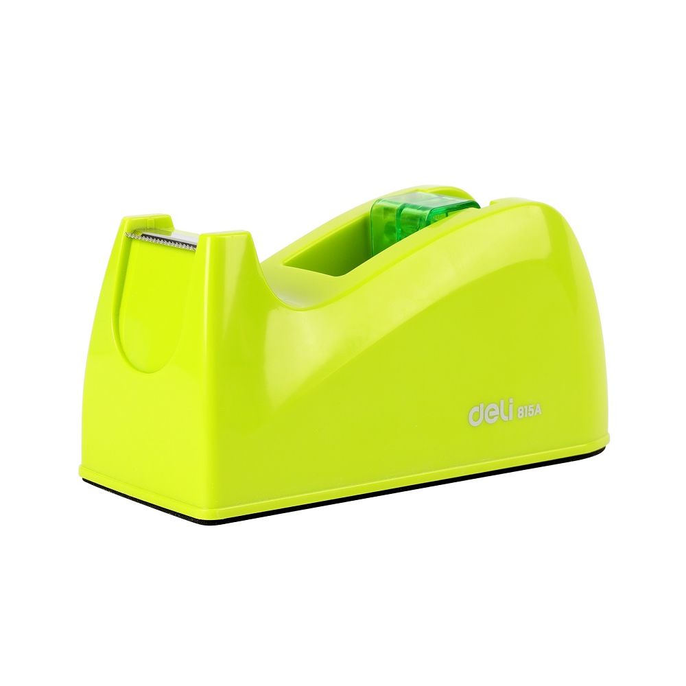 Настолен тиксодържач Deli Rio E814A, 120x57x60 мм, за ленти до 19 мм х 33 м, зелен
