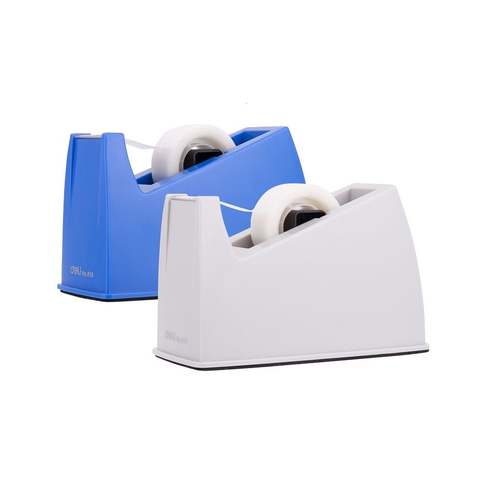 Настолен тиксодържач Deli Simpli E810, 145x63x93 мм, за ленти до 19 мм х 33 м, сив