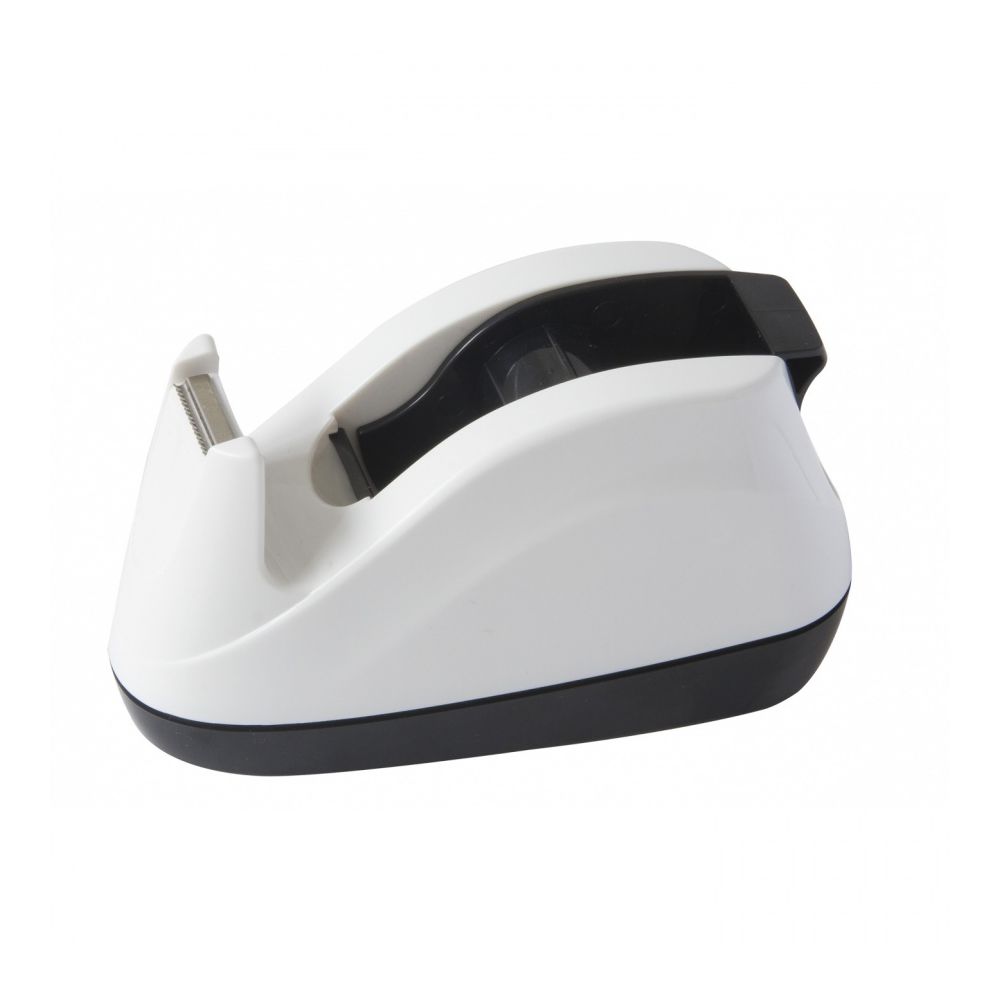 Настолен тиксодържач Deli Vivid E808, 123x57x65 мм, за ленти до 19 мм х 33 м, бял