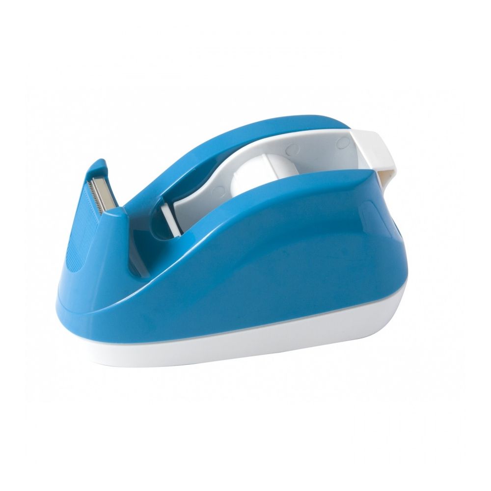 Настолен тиксодържач Deli Vivid E808, 123x57x65 мм, за ленти до 19 мм х 33 м, син