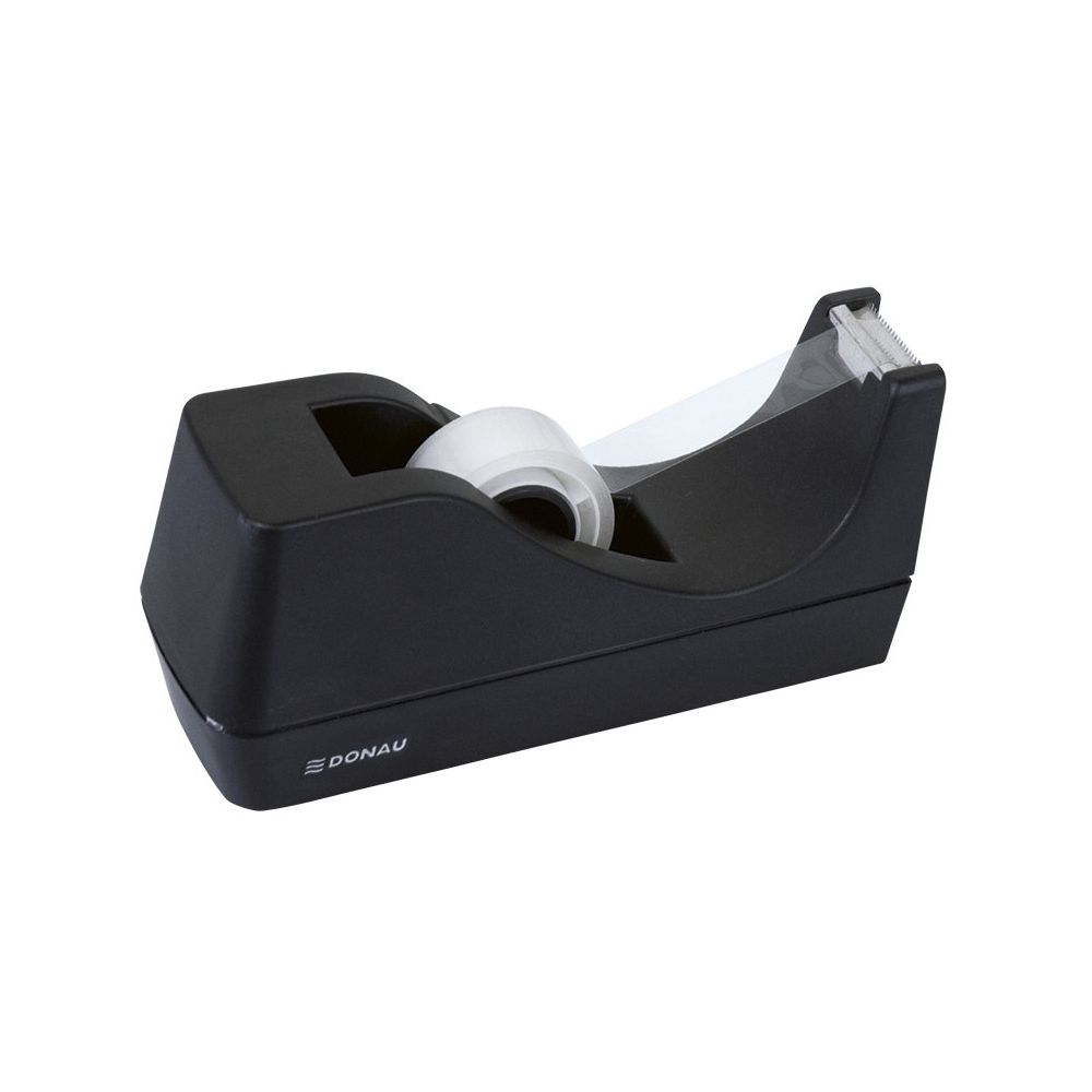 Настолен тиксодържач DONAU, 170x70x80 мм, за ленти до 19 мм х 33 м, черен