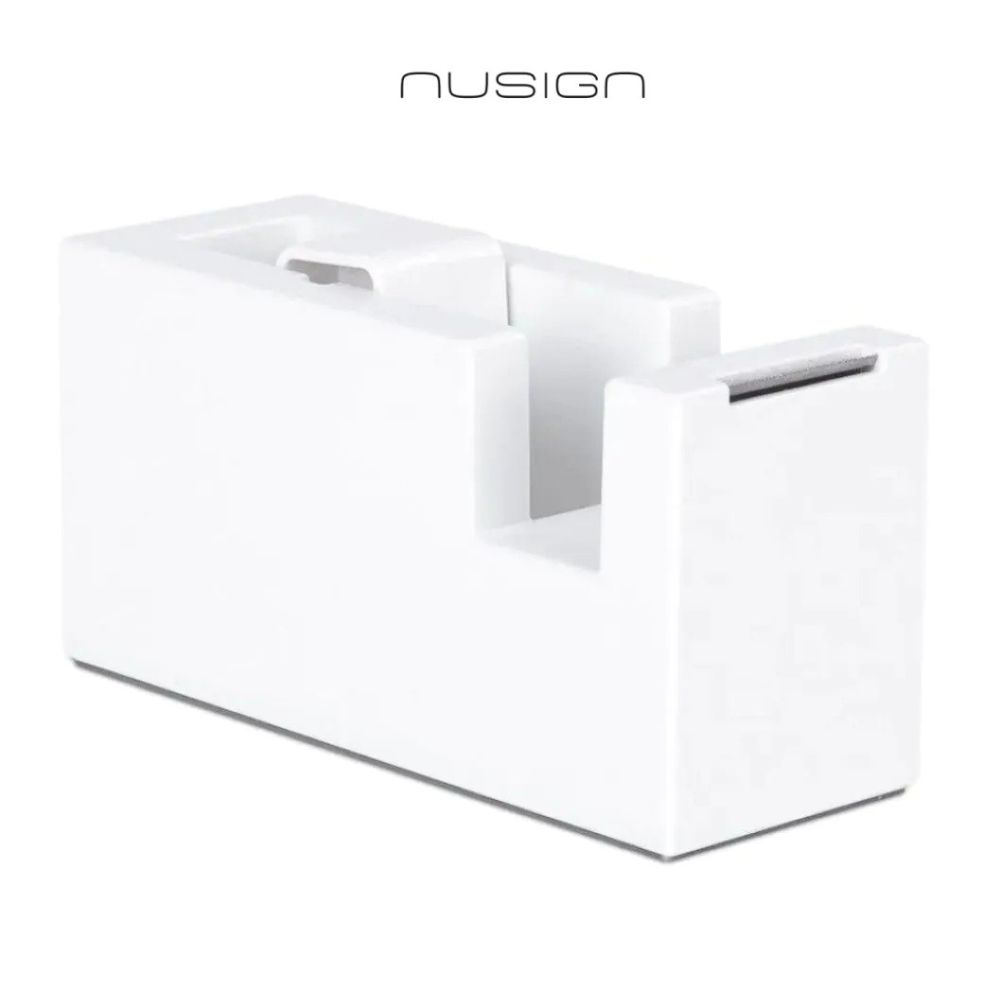 Настолен тиксодържач Nusign Classic ENS121, 114x45x59 мм, за ленти до 19 мм х 33 м, бял Настолен тиксодържач Nusign Classic ENS121, 114x45x59 мм, за ленти до 19 мм х 33 м, бял